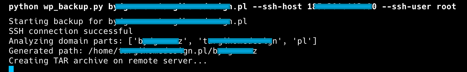 Backup your Wordpress using ssh